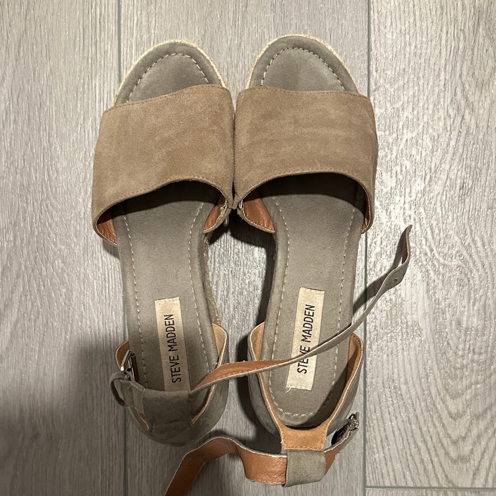 Steve Madden Brown and Tan Women's Sandals